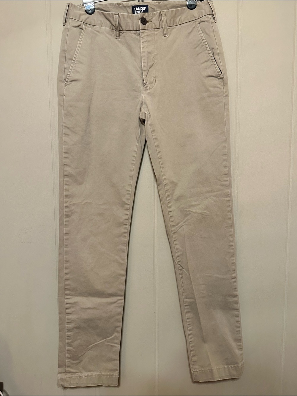 Lands' End Men's Khaki Slim Chino Pants Size 30